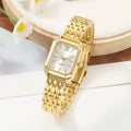 Women’s Square-Shaped Steel Band Quartz Watch with Fashionable Bracelet Design
