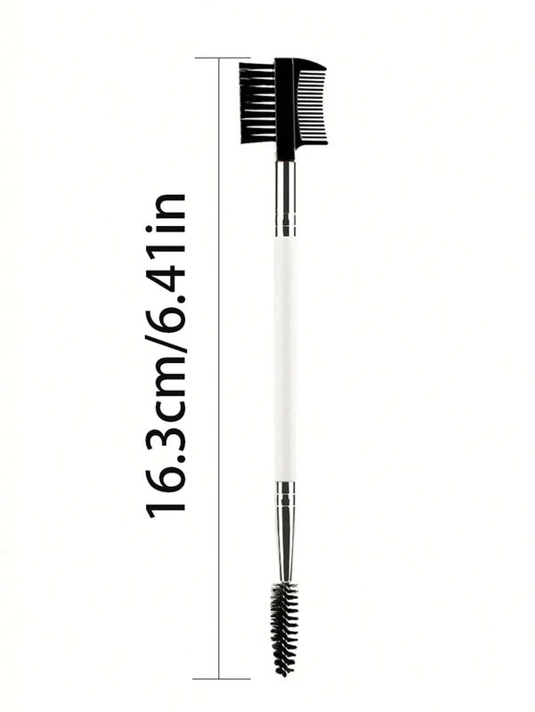 3-in-1 Eyebrow and Eyelash Shaper Makeup Brush Set with 3 Spoolie Heads