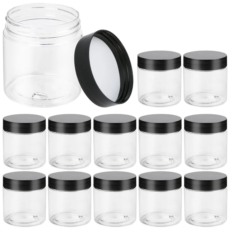 12PCS Large Capacity Sealed Food Storage Jars - Transparent Kitchen Organizer