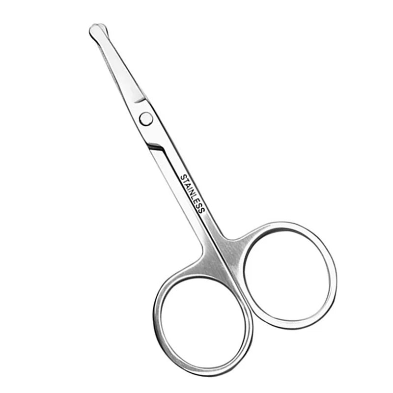 Stainless Steel Eyebrow and Nose Hair Trimmer Scissors - Safety Beauty Grooming Tool