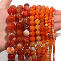 Natural Agate Loose Beads - Round Gemstone Jewelry Making Supplies 4mm-12mm