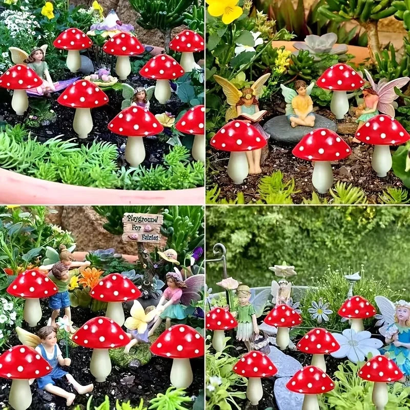 Solar Mushroom Fairy Lights Outdoor Garden Decor Waterproof 8 Modes