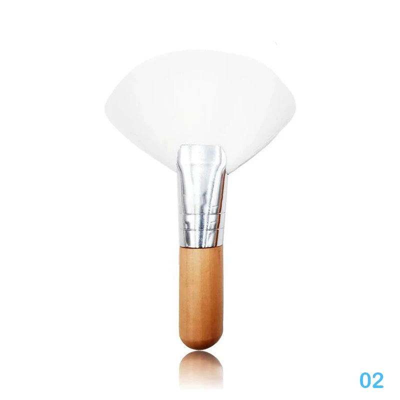 Mini Fan Makeup Brush Set - Face Powder Blush Concealer Fan Brushes for Professional & Beginner Use