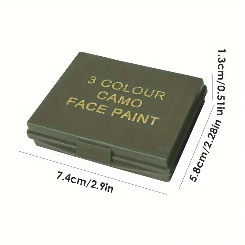 Three-Color Camouflage Face Painting Kit - Tactical Outdoor Disguise Makeup