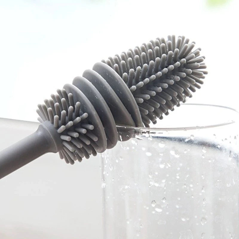 Silicone Bottle Cleaning Brush Long Handle for Water and Milk Bottles Kitchen Tools