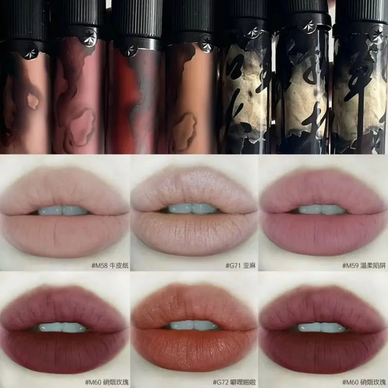 Matte Lip Cream with Shimmer and Glitter - Velvet Nude Lip Base 3.5g