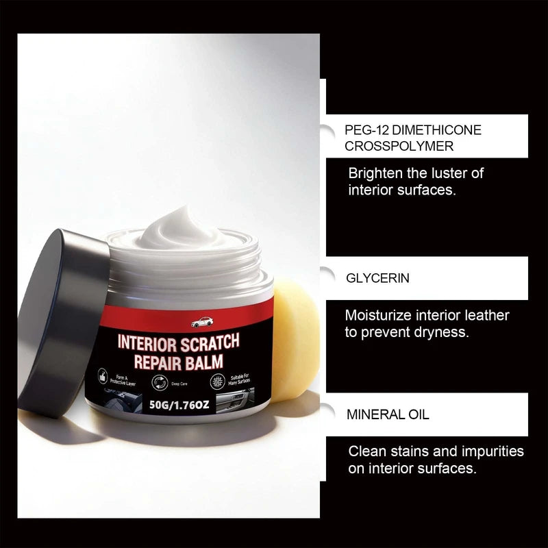 Car Plastic Refurbishment & Leather Repair Wax - Scratch & Anti-Aging Protectant