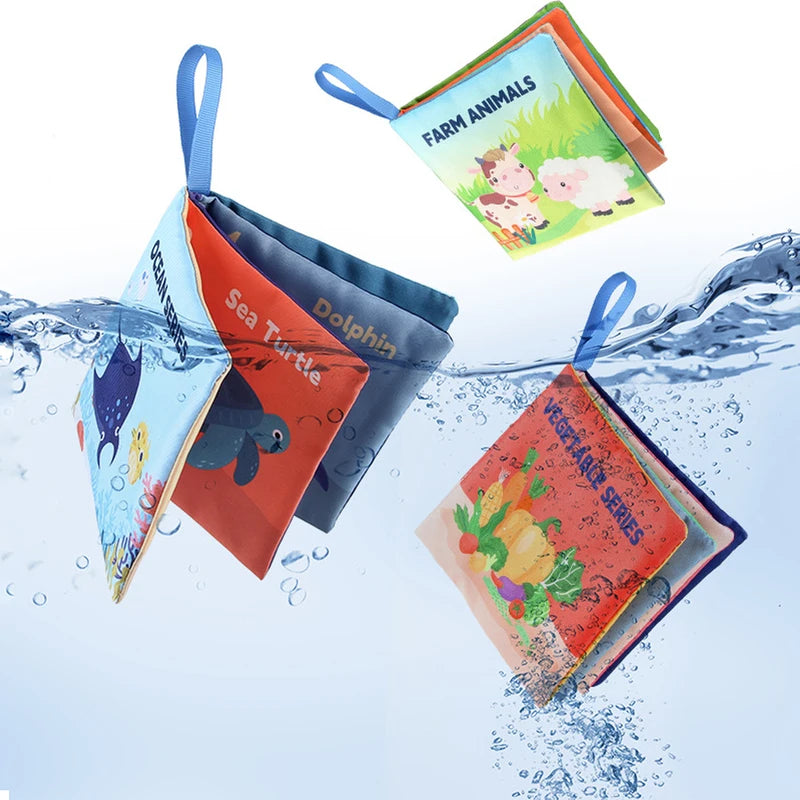 Sensory Baby Cloth Books with 3D Touch & High Contrast Visuals - Montessori Early Learning Toys