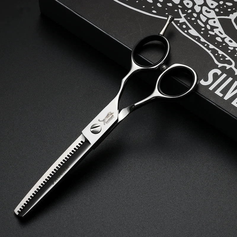Professional Hairdressing Scissors Set - Reversed Hair Cutting Thinning Shears