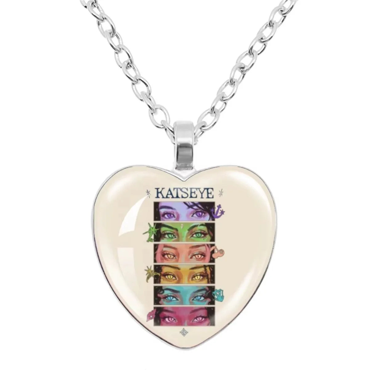 Heart-Shaped Pendant Necklace with Cross-Border Girl Group Style Chain – Gift for Fans