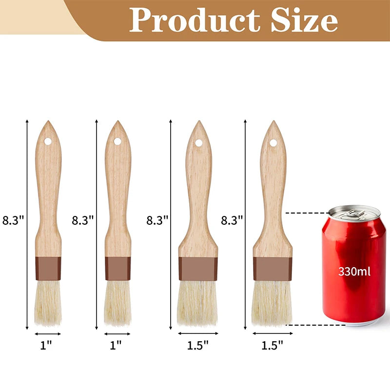 Oil & Pastry Brush Set 1/2PCS Fine Bristle Baking Cooking BBQ Kitchen Tools