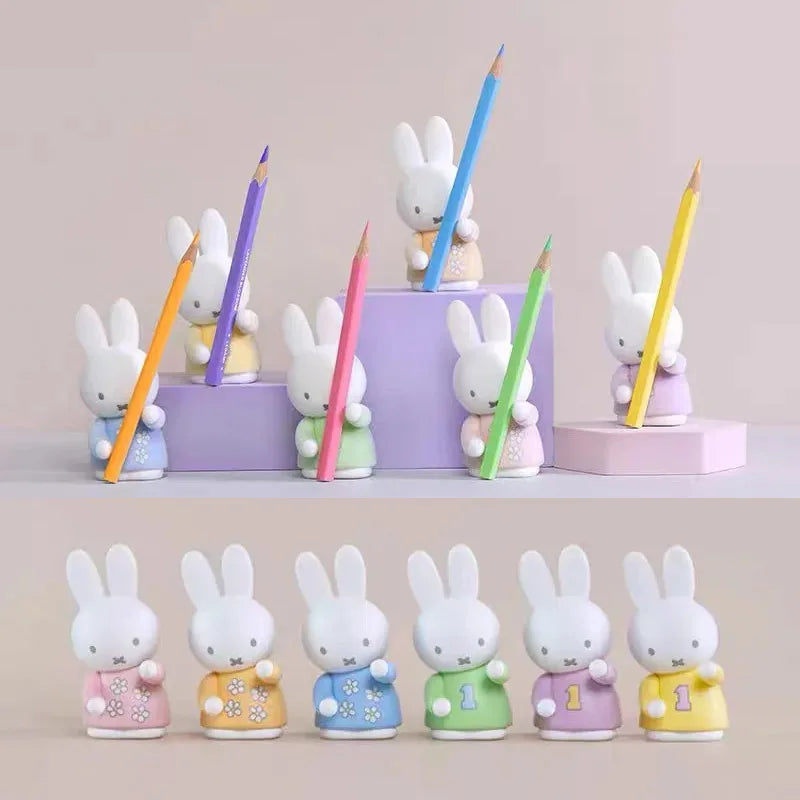 Kawaii Miffy Desktop Organizer Pen Holder Jewelry Stand Blind Box - Cute Rabbit Figurine