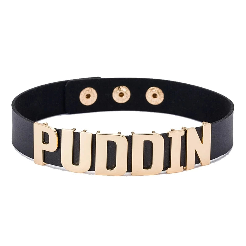 Harleen Quinzel Puddin Cosplay Choker Necklace Halloween Costume Accessory