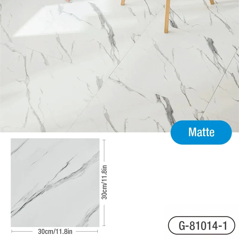 Self-Adhesive Marble Tile Floor Stickers Waterproof Peel & Stick Wall & Floor Decor