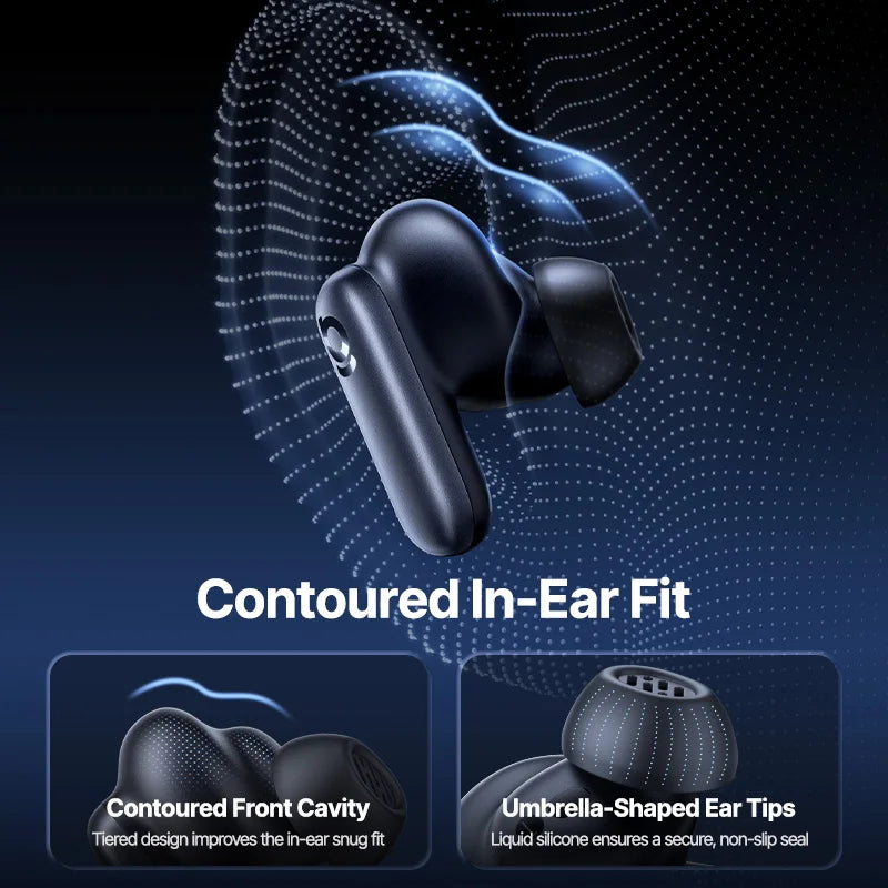 Wireless Noise Cancelling Earbuds with Dolby Spatial Audio & 6-Mic Clear Calls