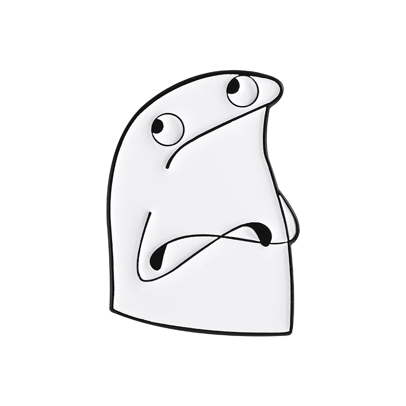 Funny Cartoon Cat and Flork Enamel Pins Set - Cute Brooches for Friends