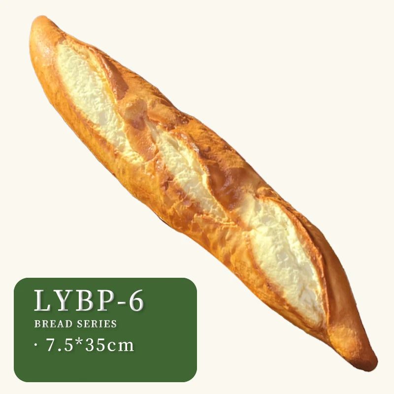 Fake Baguette Bread Prop, Realistic French Loaf Model for Kitchen Decor & Photography