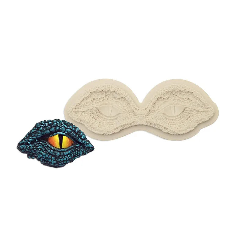 Dragon Fondant Mold for Cake Decoration - Dinosaur Eyes, Claws, Skin - Food Grade Silicone, Halloween & Christmas Craft