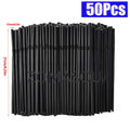 Black Drinking Straws 50-3000 Pcs Cocktail Milk Tea Party Wedding Kitchen Accessories