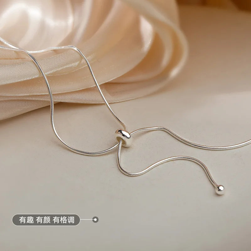 925 Sterling Silver Snake Chain Necklace for Women Elegant Jewelry