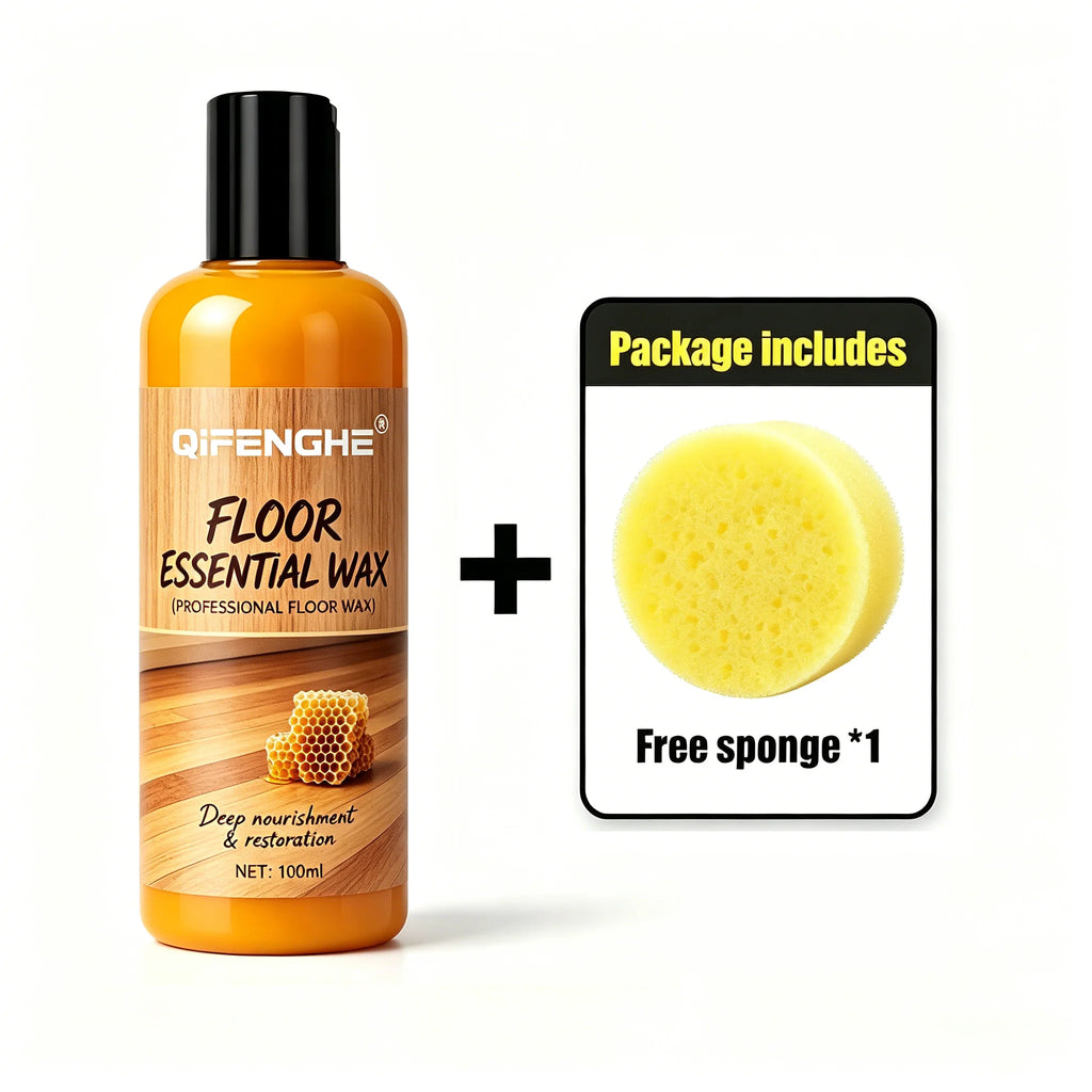 Natural Beeswax Floor Wax for Hardwood Floors - Deep Nourishing Seal & Polish