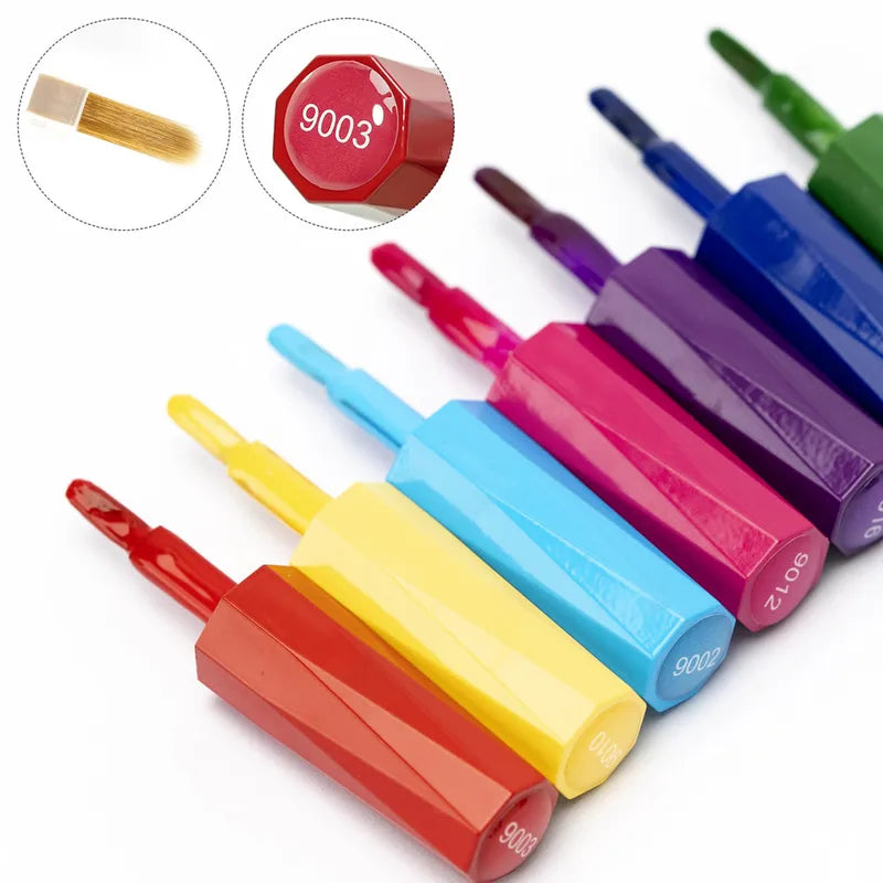 9ml Enamel Gel Nail Polish - Semi Permanent UV LED Nail Lacquer, HEMA Free