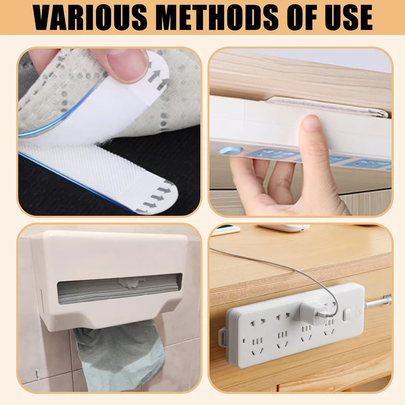 42pcs Heavy-Duty Photo Frame Stickers with Adhesive Hooks for Walls Glass Mirrors