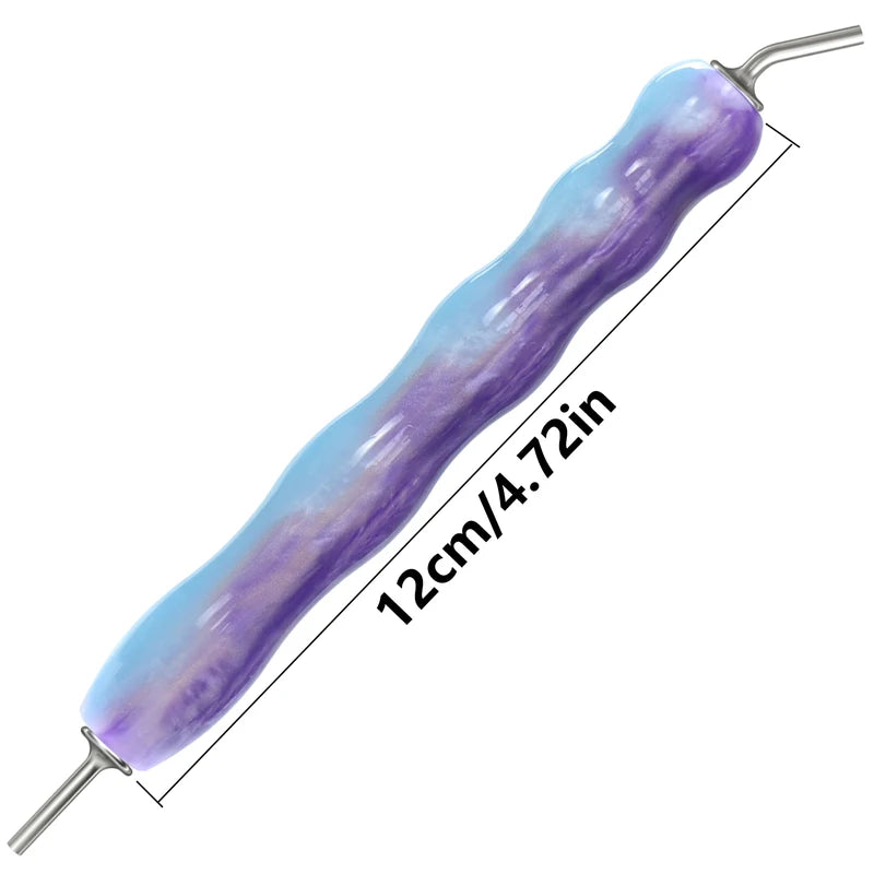 Diamond Painting Resin Pen Kit with Ultra-Fine Metal Tips and Angled & Straight Drill Heads