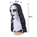 Scary Nun Latex Mask with Headscarf for Halloween Costume Cosplay