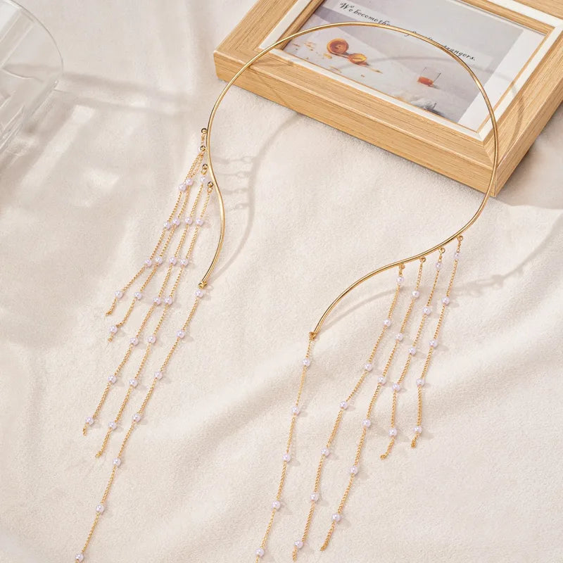 Pearl Tassel Necklace for Women - Elegant Fashion Jewelry, Party Gift