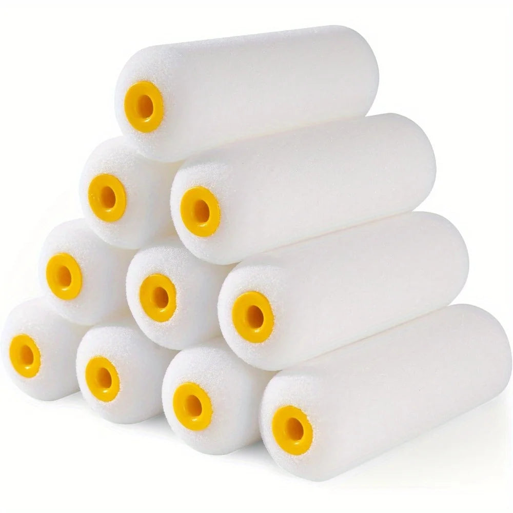 10 Pcs Mini Foam Paint Roller Covers for Art & Craft Painting