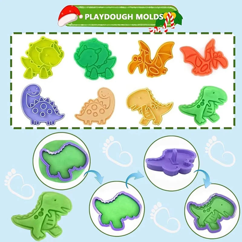 Kids Dough Clay Tools Kit Modeling Accessories Animal Cutters & Rolling Pin