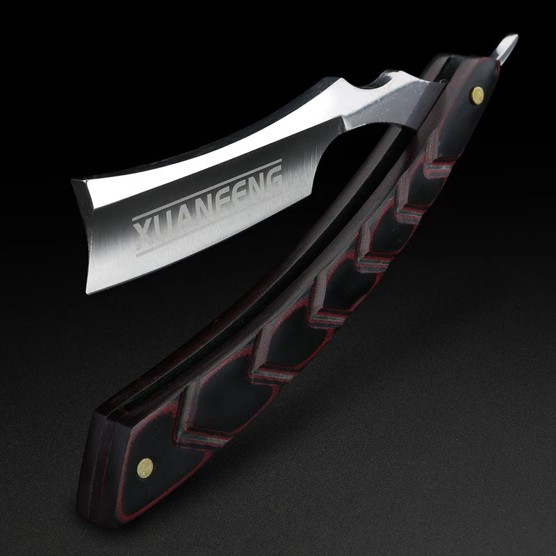 Folding Razor with High Hardness 9cr18 Steel Sharp Straight Shaving Razor Men
