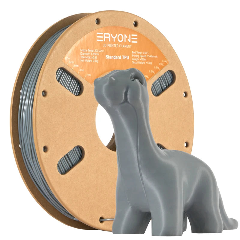 Flexible TPU Filament 1.75mm for 3D Printing - 0.5kg Spool, Multiple Colors