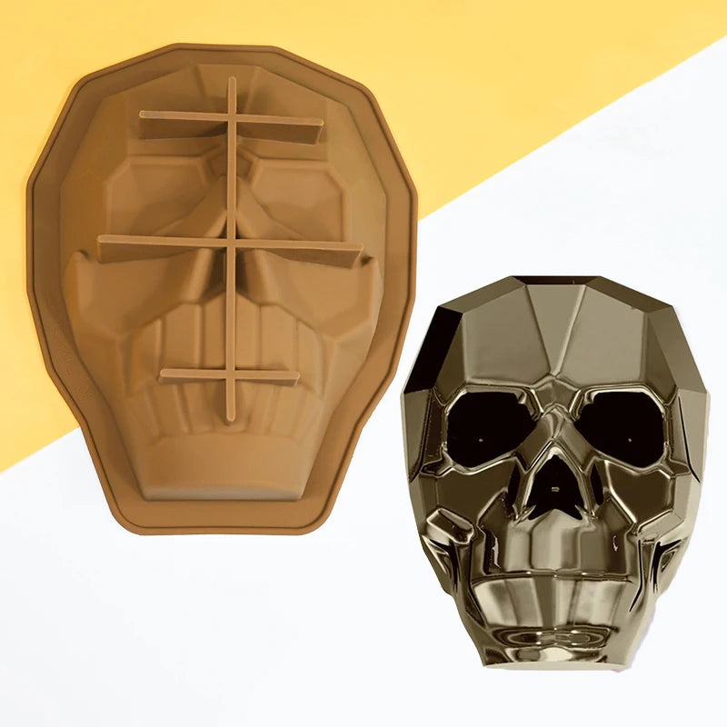Halloween Skull Silicone Mold for Cake Chocolate Candy & Resin Crafting