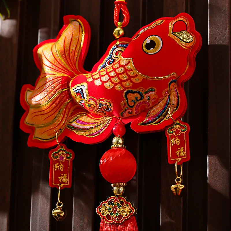 Traditional Chinese New Year Lanterns Hanging Strings Bell Decor - Spring Festival Ornament