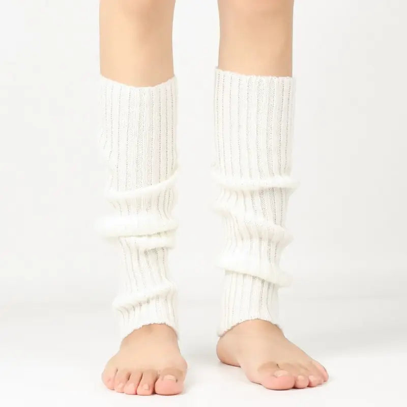Neon Ribbed Leg Warmers for Women & Girls - Y2K Party, Lolita, Sports & Yoga