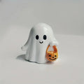 Cute Anime Pumpkin Statue 1/2Pcs Halloween Home Decor Lanterns - Light Grey & Green