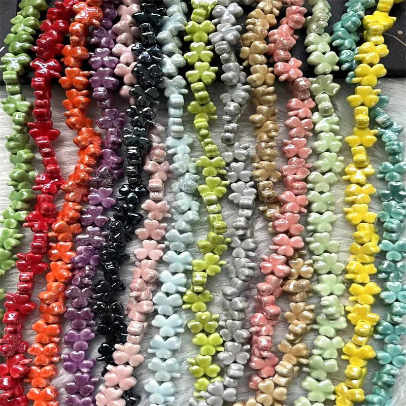 12mm Multicolor Ceramic Beads for Jewelry Making - Spacer Beads DIY Craft Supplies