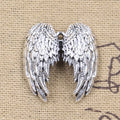 10pcs Angel Wing Charms Jewelry Pendants Silver Tone DIY Craft Supplies