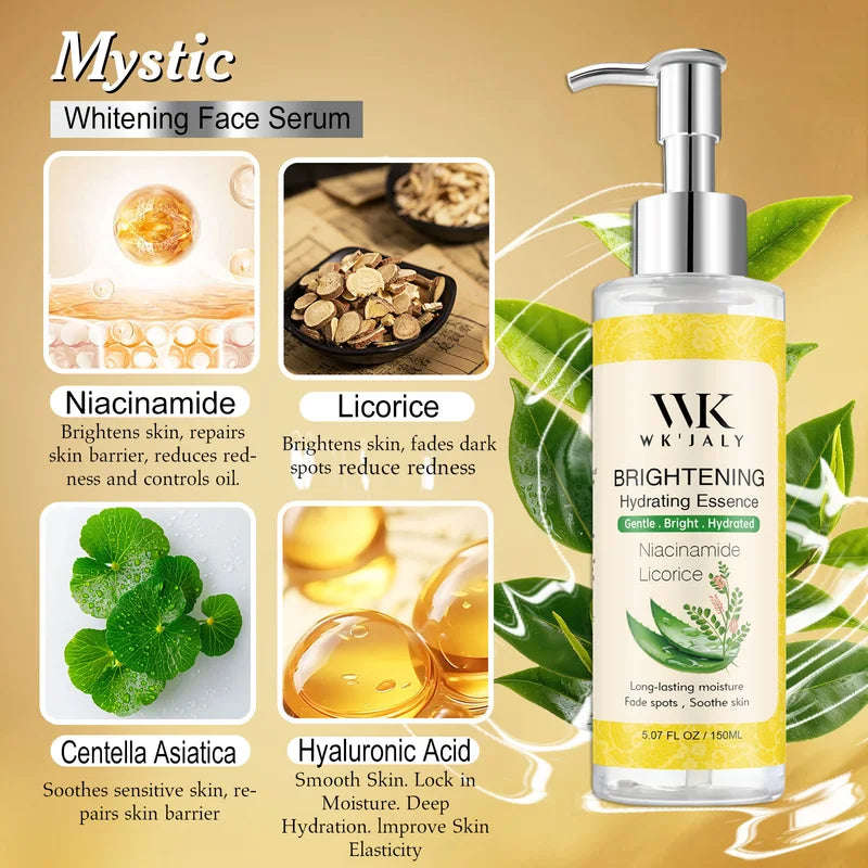 Whitening Skin Care Set with Carrot Oil & Licorice Brightening Serum - Hyperpigmentation Removal