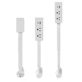 Telescopic Power Outlet Extender with 2 AC and USB Ports - 180° Rotatable Socket Expander