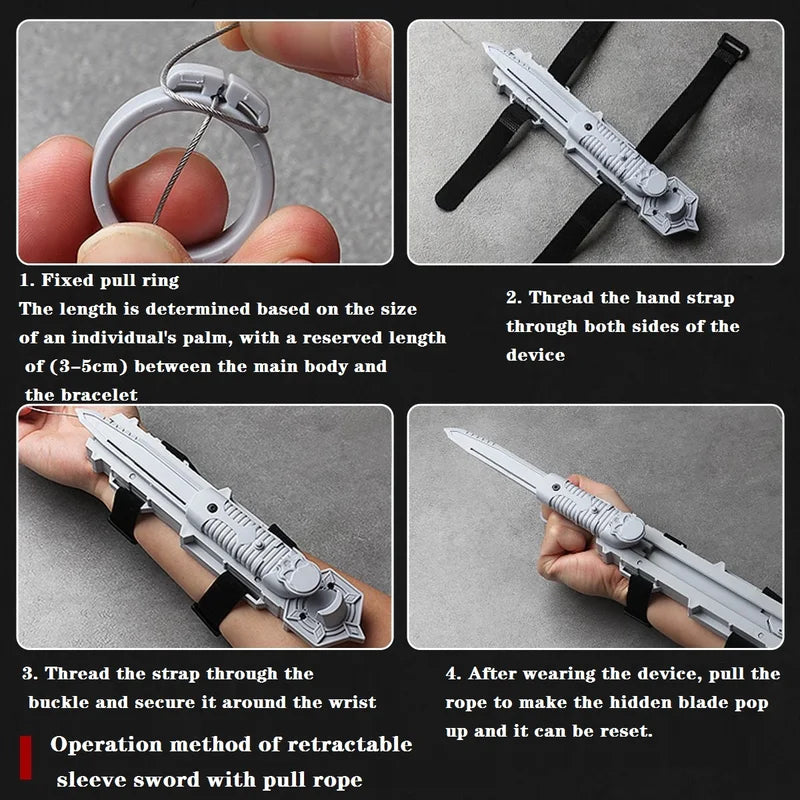 Retractable Sword Toy for Cosplay and Interactive Play - Safety Certified Plastic Toy Sword