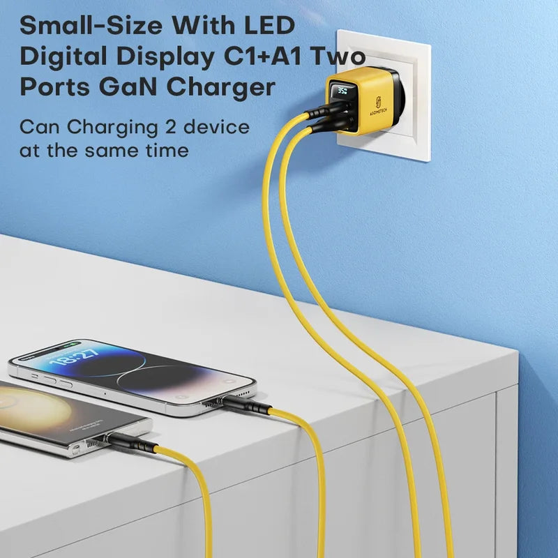 GaN 35W Fast USB-C Charger with QC4.0 PD3.0 PPS for iPhone, Samsung, Xiaomi