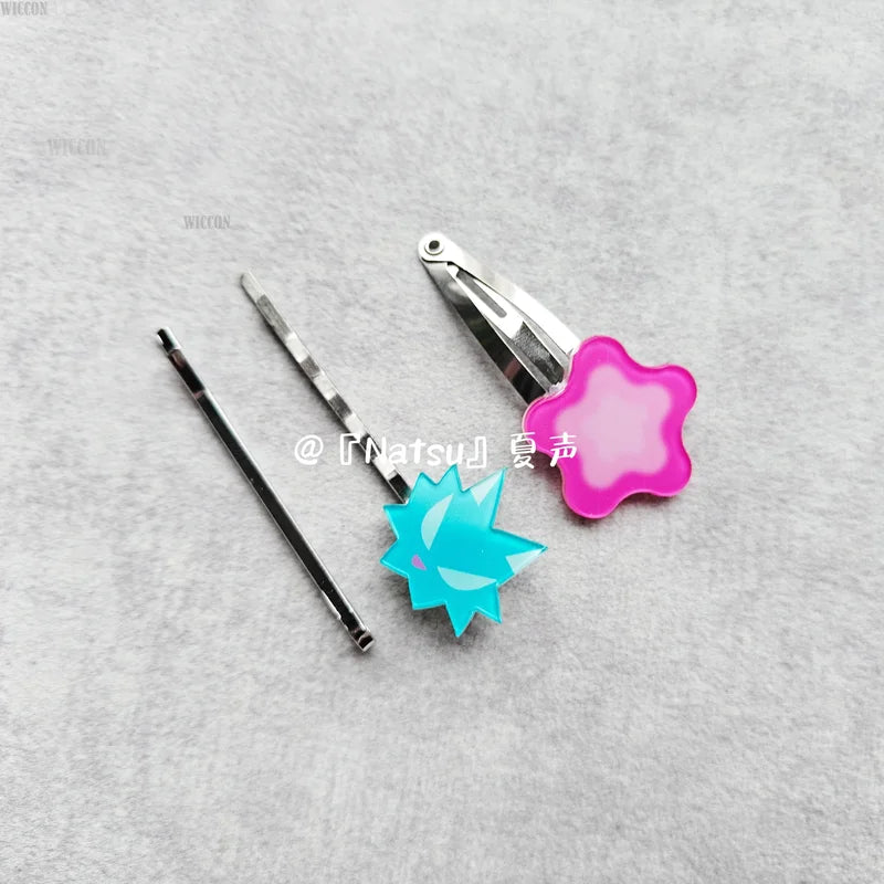 Cute Kawaii Pink Flower Hair Clip for Cosplay & Costume Accessories