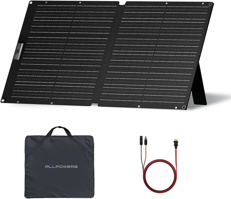 Foldable 100W Solar Panel for Portable Power Stations Outdoor Charging