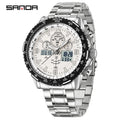 Digital Quartz Watch Men Waterproof Luminous Alarm Clock Dual Display Sports Watch