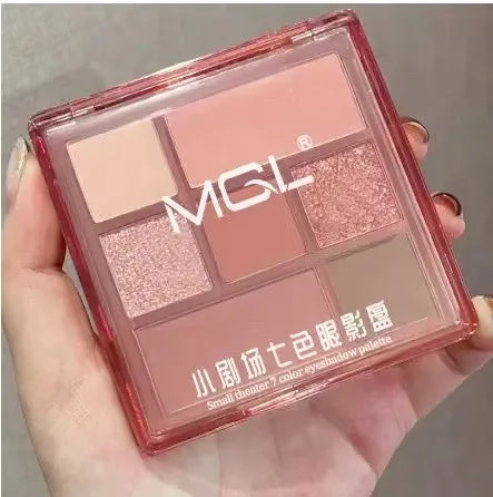 Multi-Color Matte Eyeshadow Palette - 7/9 Shades for Eye Makeup & Contouring
