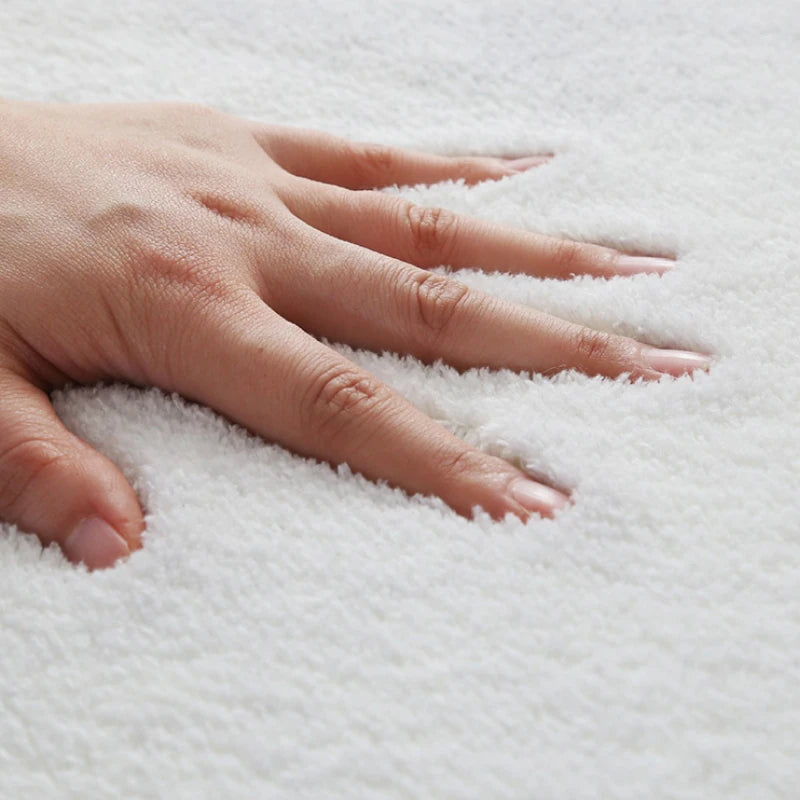Modern Abstract Plush Floor Rug for Living Room & Bedroom - Thick Fluffy Carpet