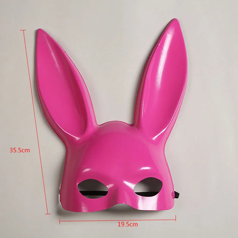 Halloween Bunny Ears Half Mask Cosplay Party Masquerade Costume Accessories